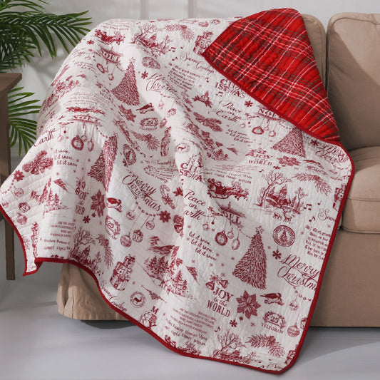 Yuletide Quilted Throw