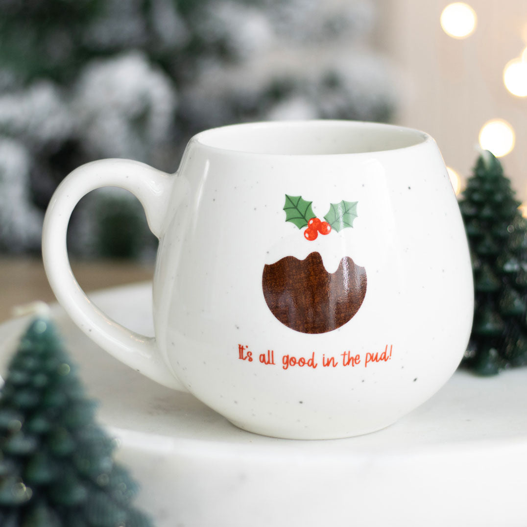 “All Good In the Pud”Christmas Mug