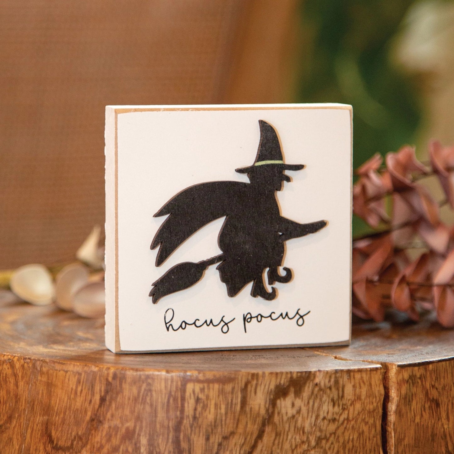 Hocus Pocus Witch Wooden Block