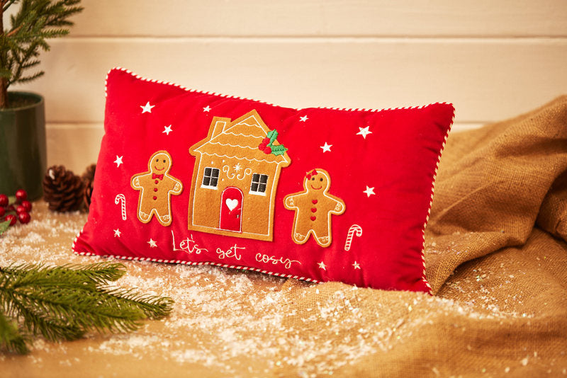 Red Gingerbread Cushion