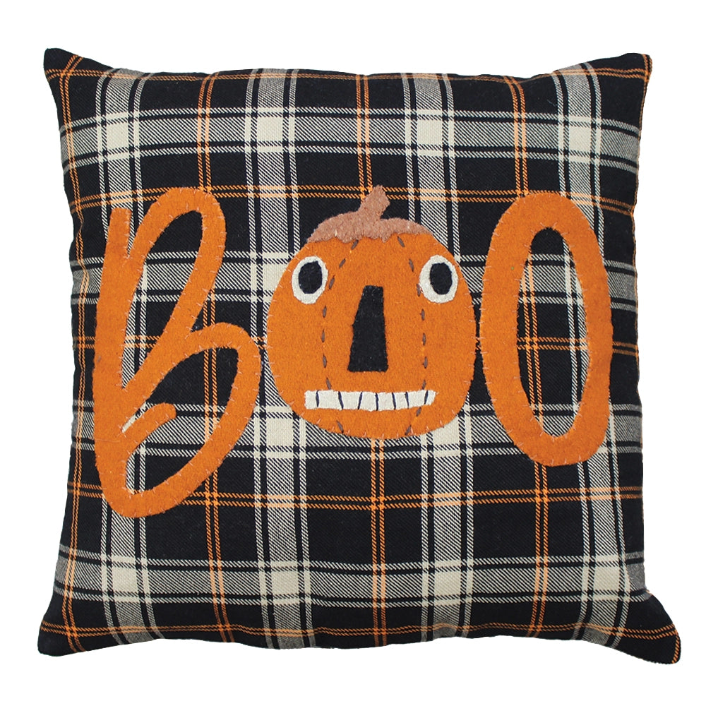 Primitive Black Plaid Pillow