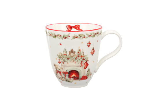 Vintage Christmas Mug with Bear