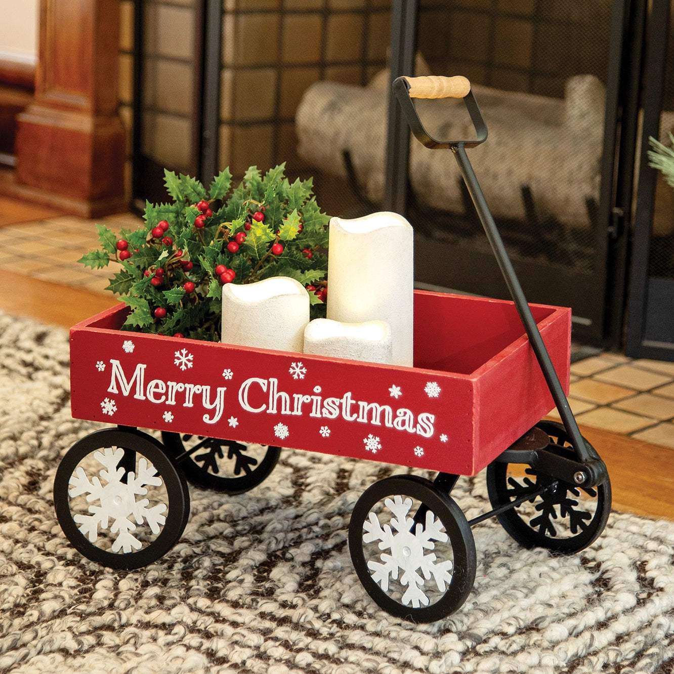 Merry Christmas Red Wagon