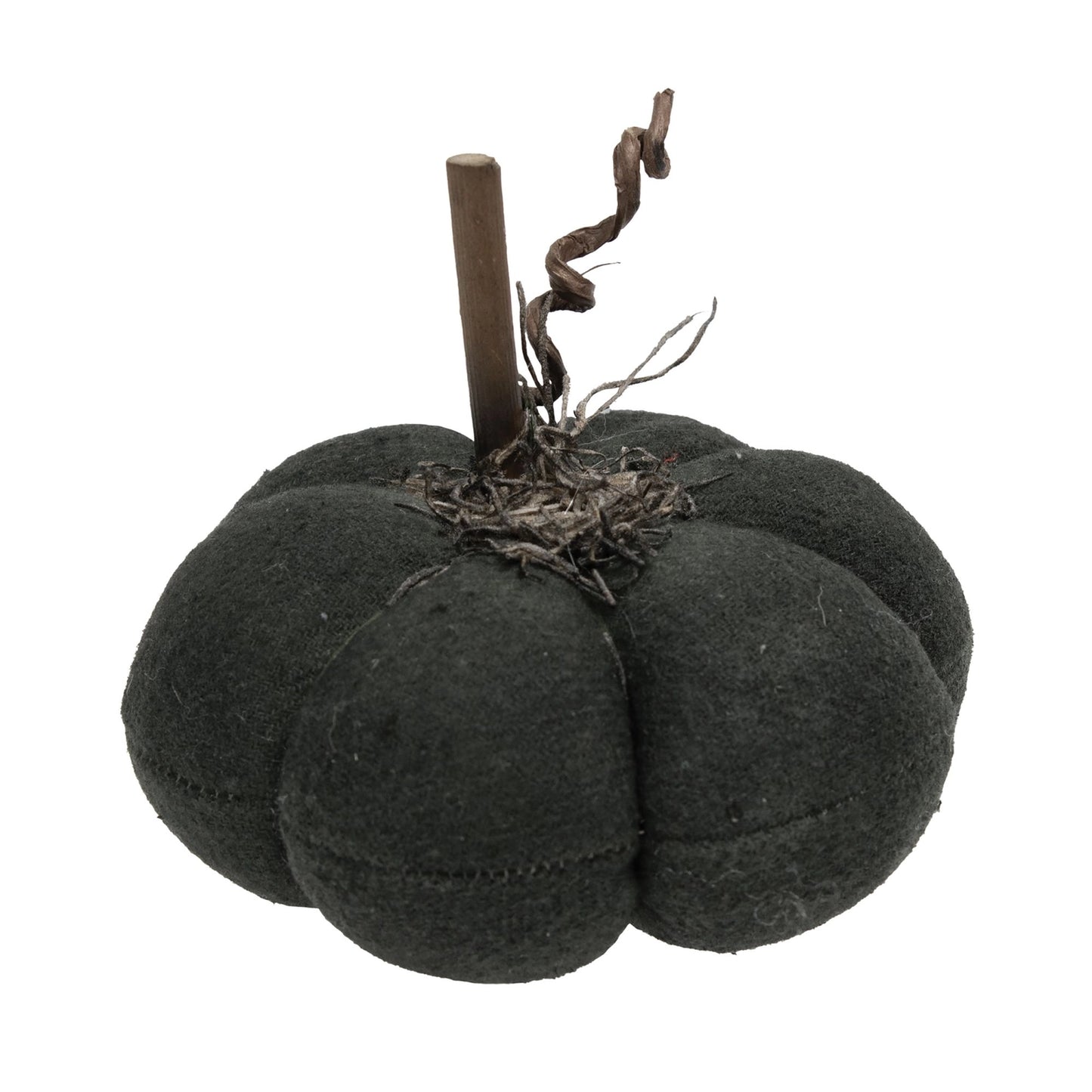 Black Distressed Fabric Pumpkin