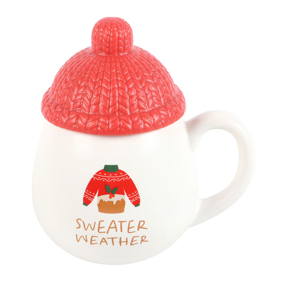 Sweater Weather Christmas Mug with Lid