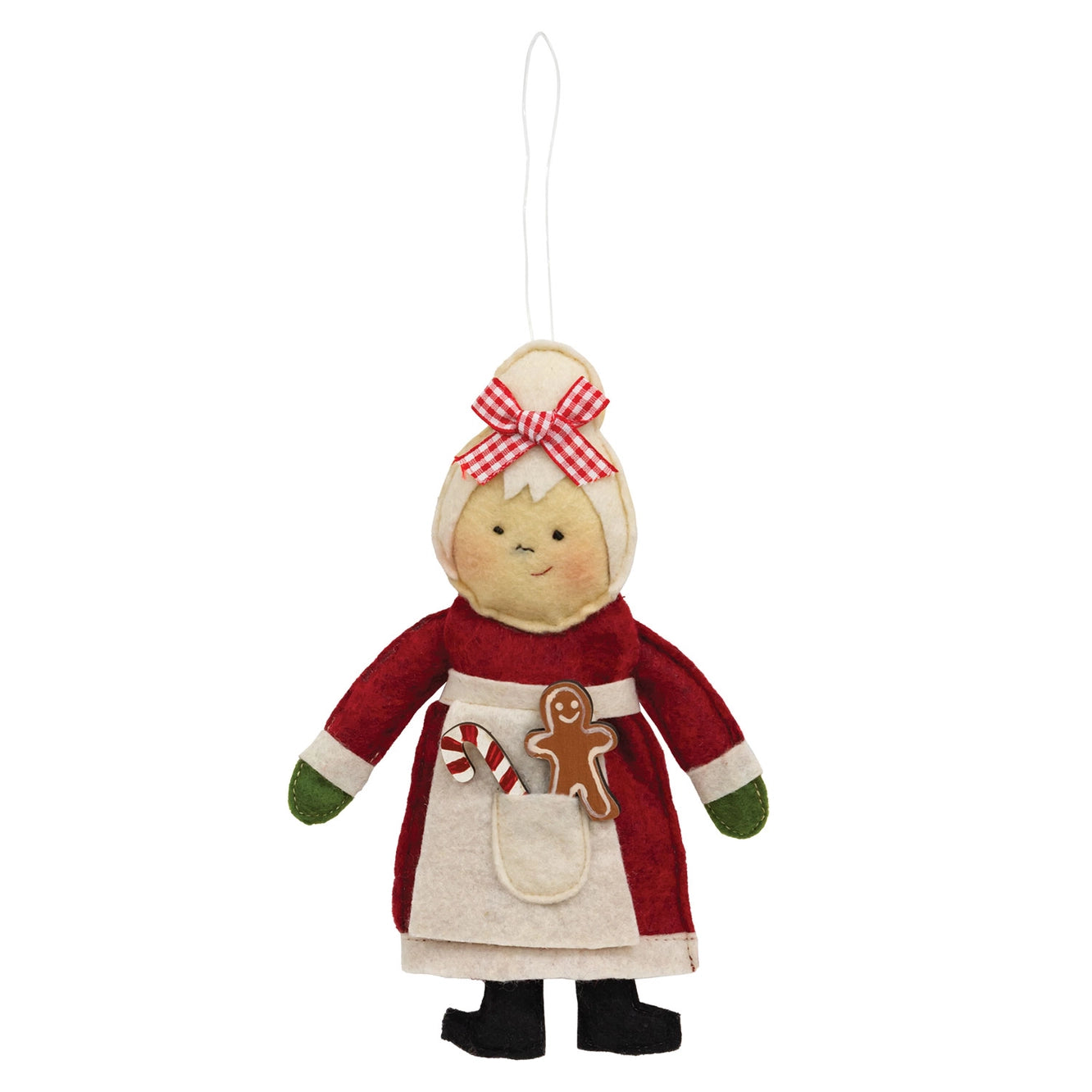 Stuffed Felt Mrs Claus Ornament