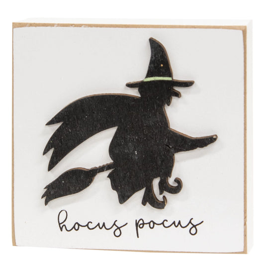 Hocus Pocus Witch Wooden Block