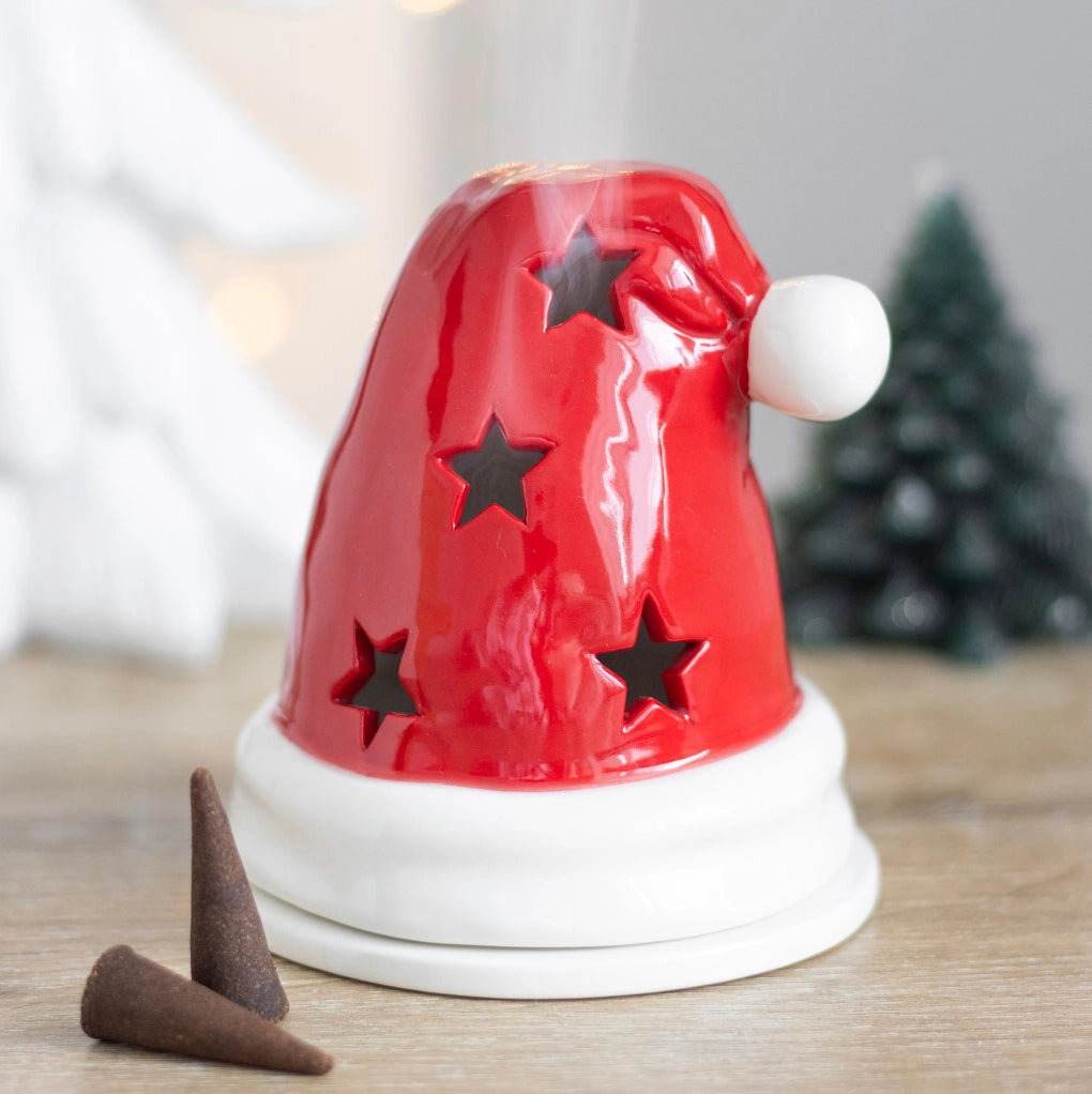 Santa Hat Incense Cone Burner or Tealight Holder