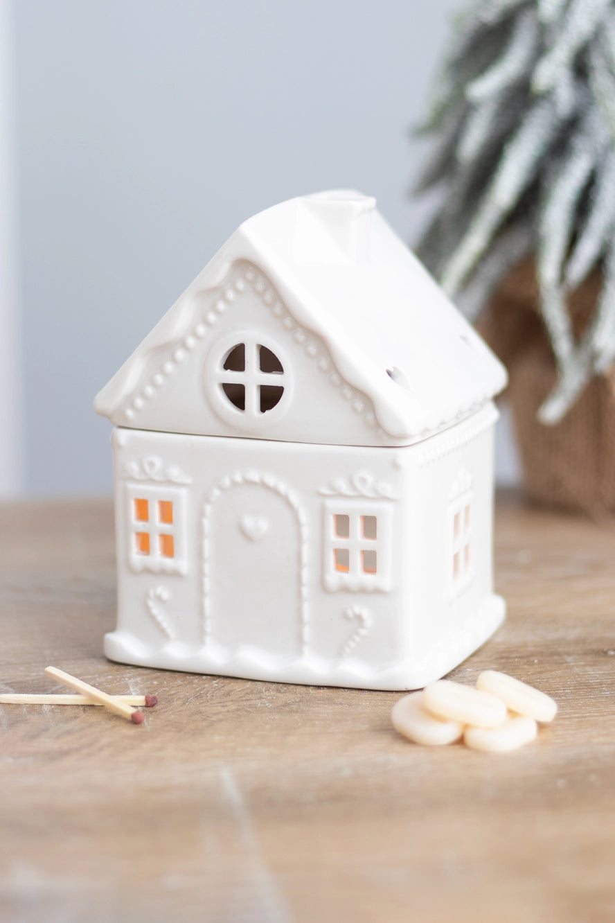 White Gingerbread House oil or Wax Burner