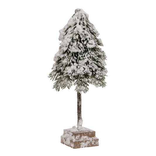 Snowy Pine Tree On Base 30cm