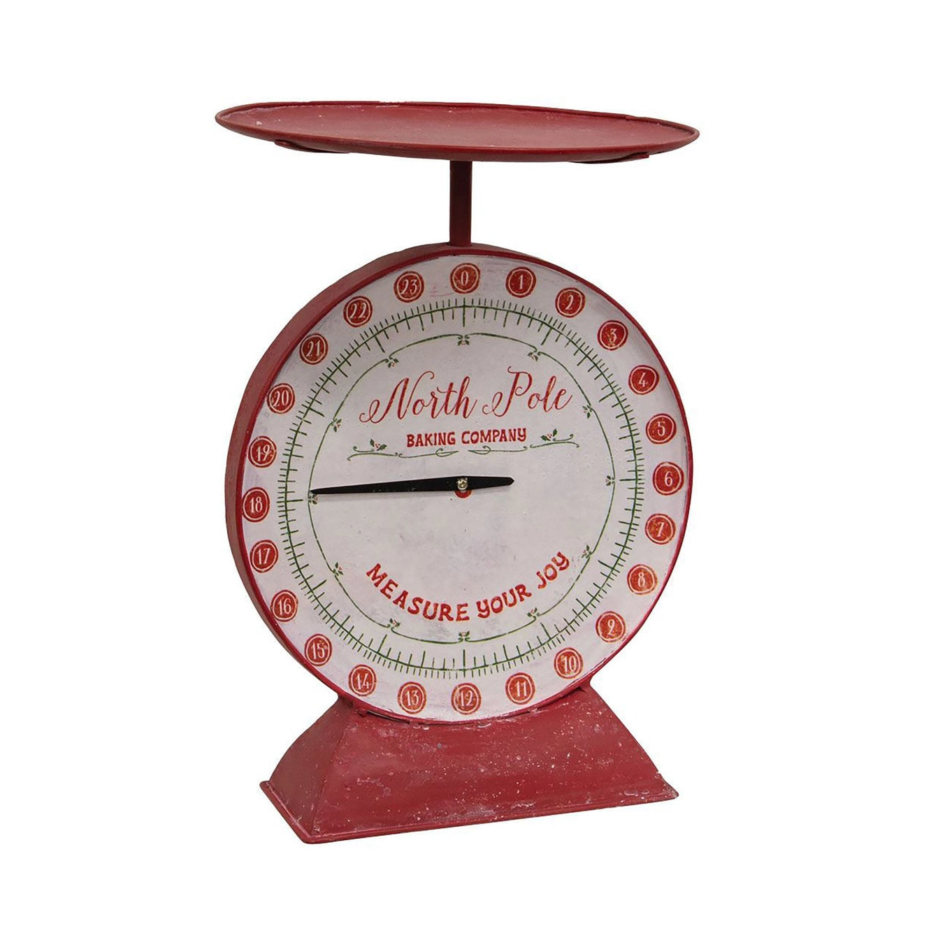 Vintage North Pole Red Metal Scale