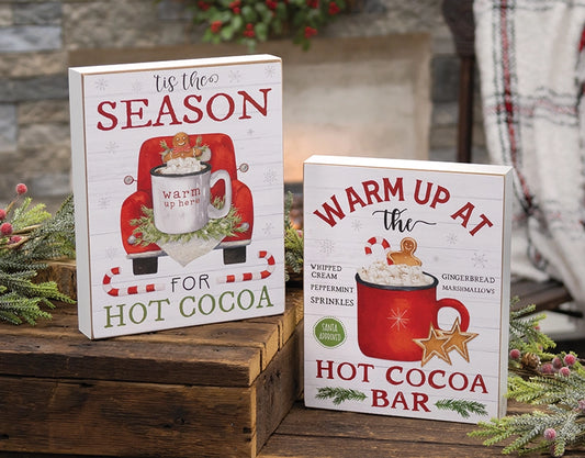 Hot Cocoa Box Sign Assorted