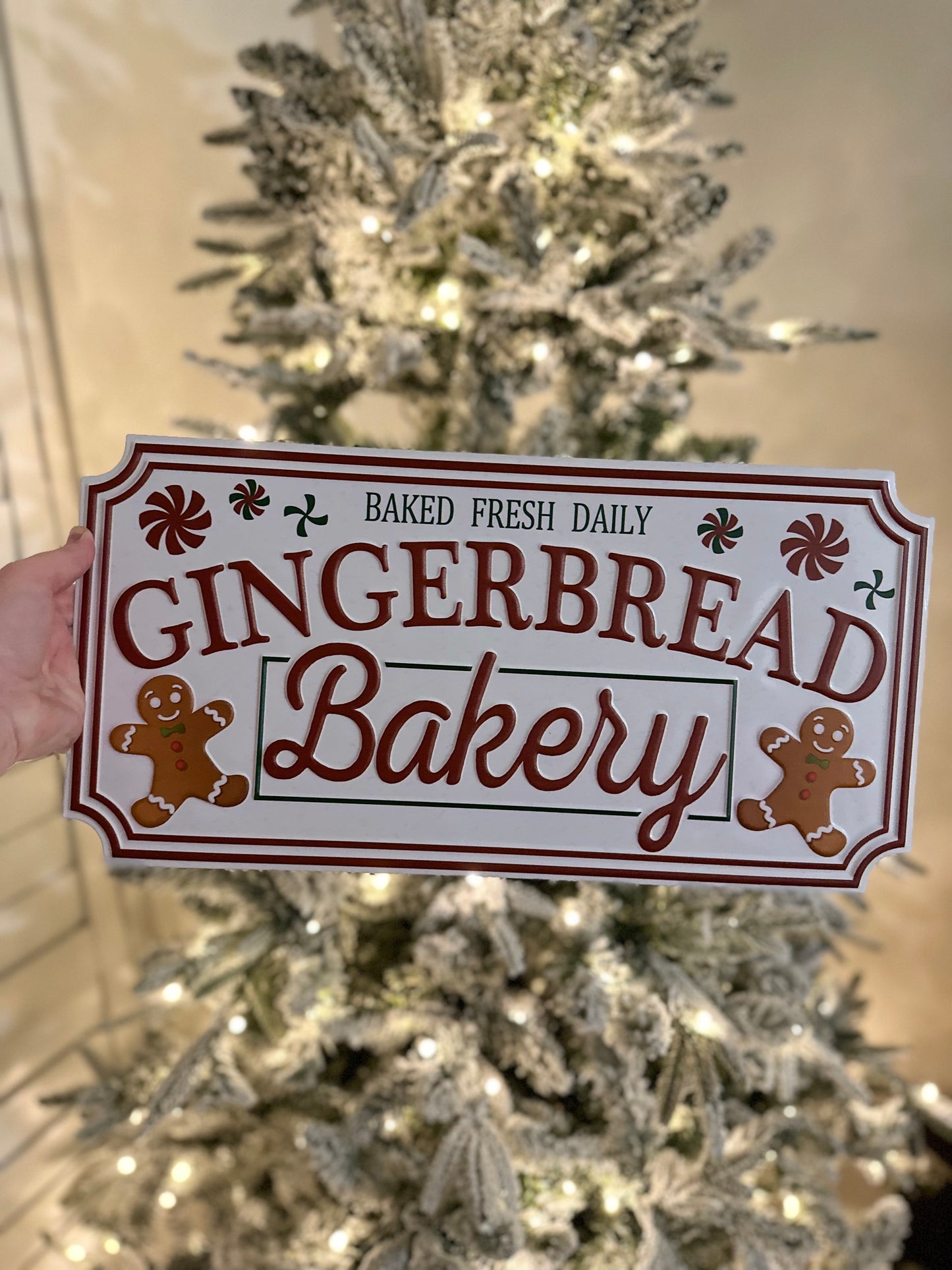 Metal Gingerbread Bakery Sign