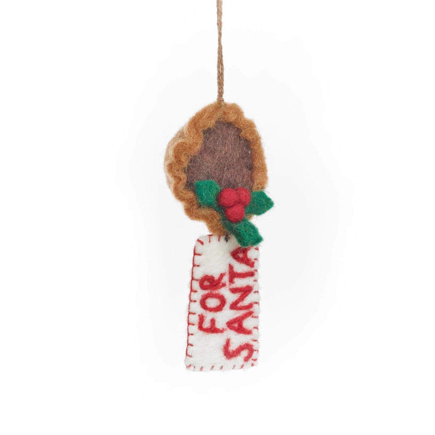 Santas Felt Minced Pie Snack Hanging