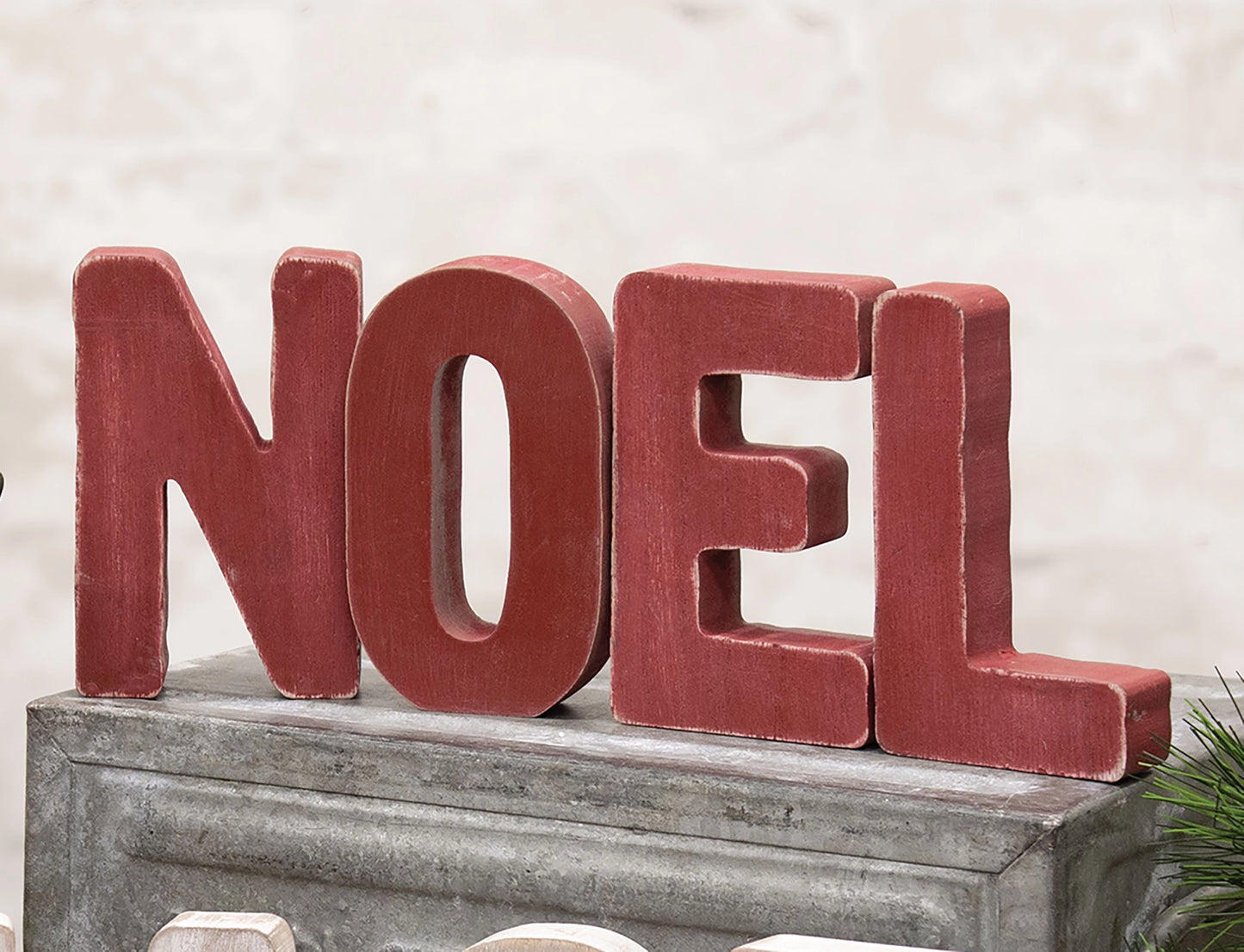 Red Wooden NOEL Letters