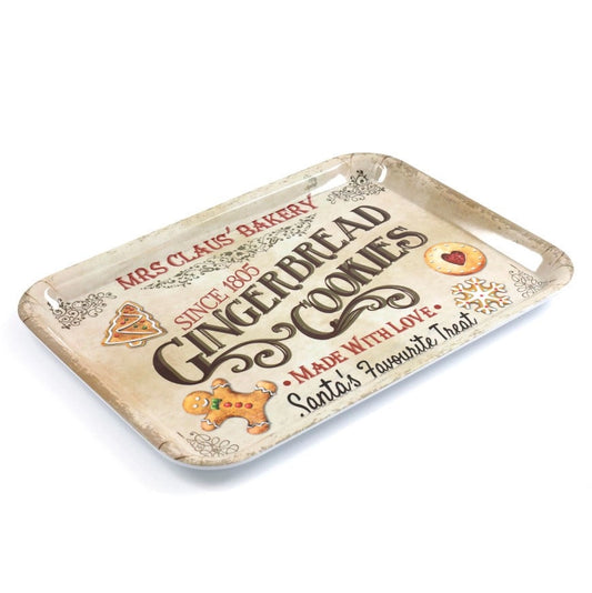 Mrs Claus Gingerbread Bakery Christmas Tray