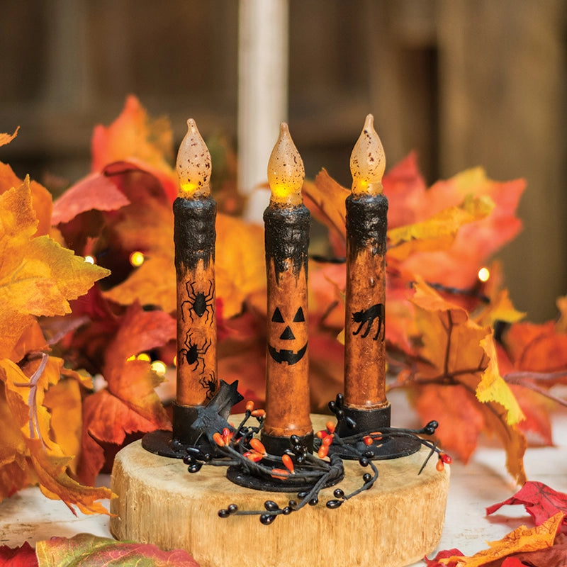 Halloween Timer Taper Candle Assorted