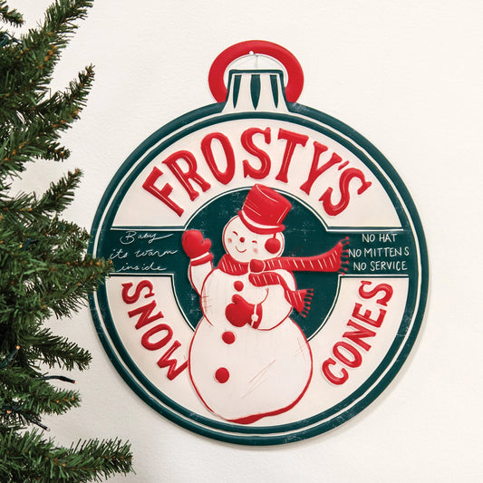 Frosty's Snow Cones Metal Sign