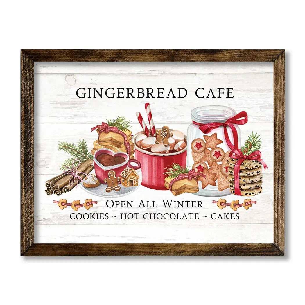 Gingerbread Cafe Framed Print