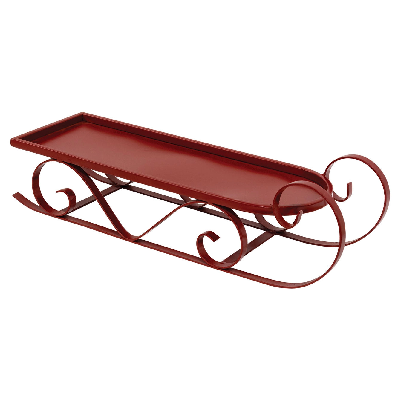 Large Red Metal Sled