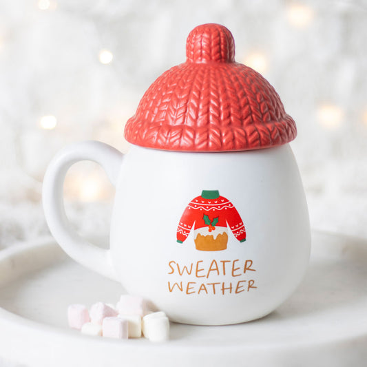 Sweater Weather Christmas Mug with Lid