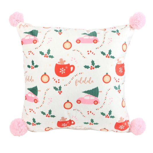 Sugarplum Fun Christmas Print Cushion