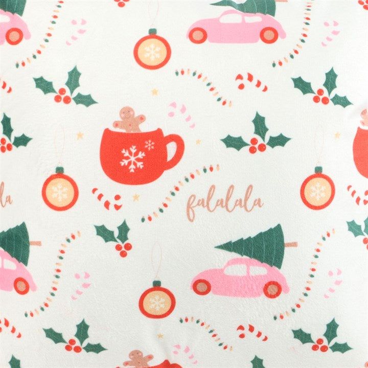 Sugarplum Fun Christmas Print Cushion