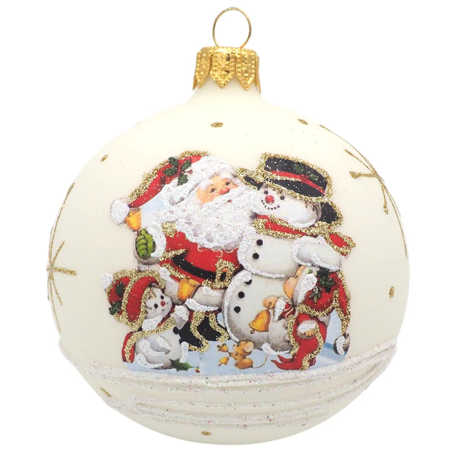 Santa Snowman Bauble