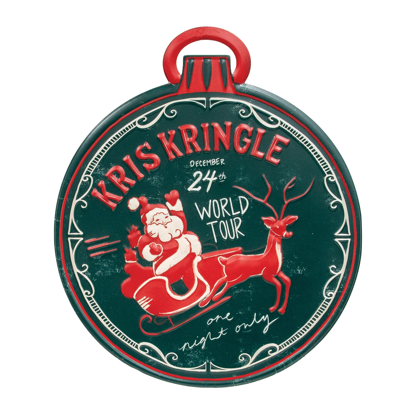 Kris Kringle World Tour Metal Sign