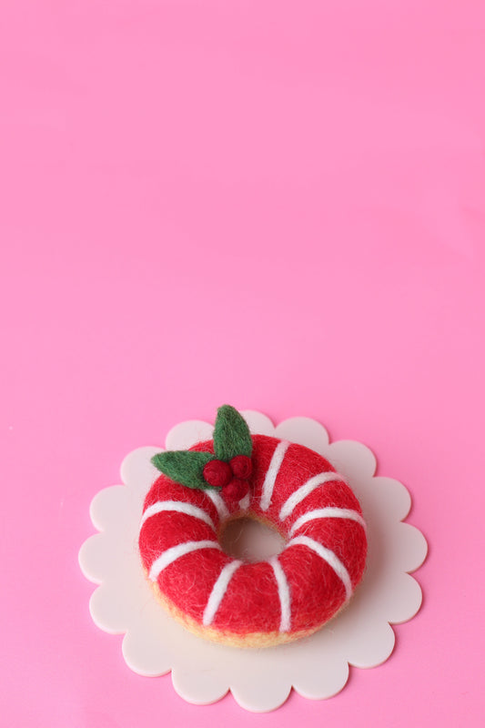 Candy Cane Christmas Donut