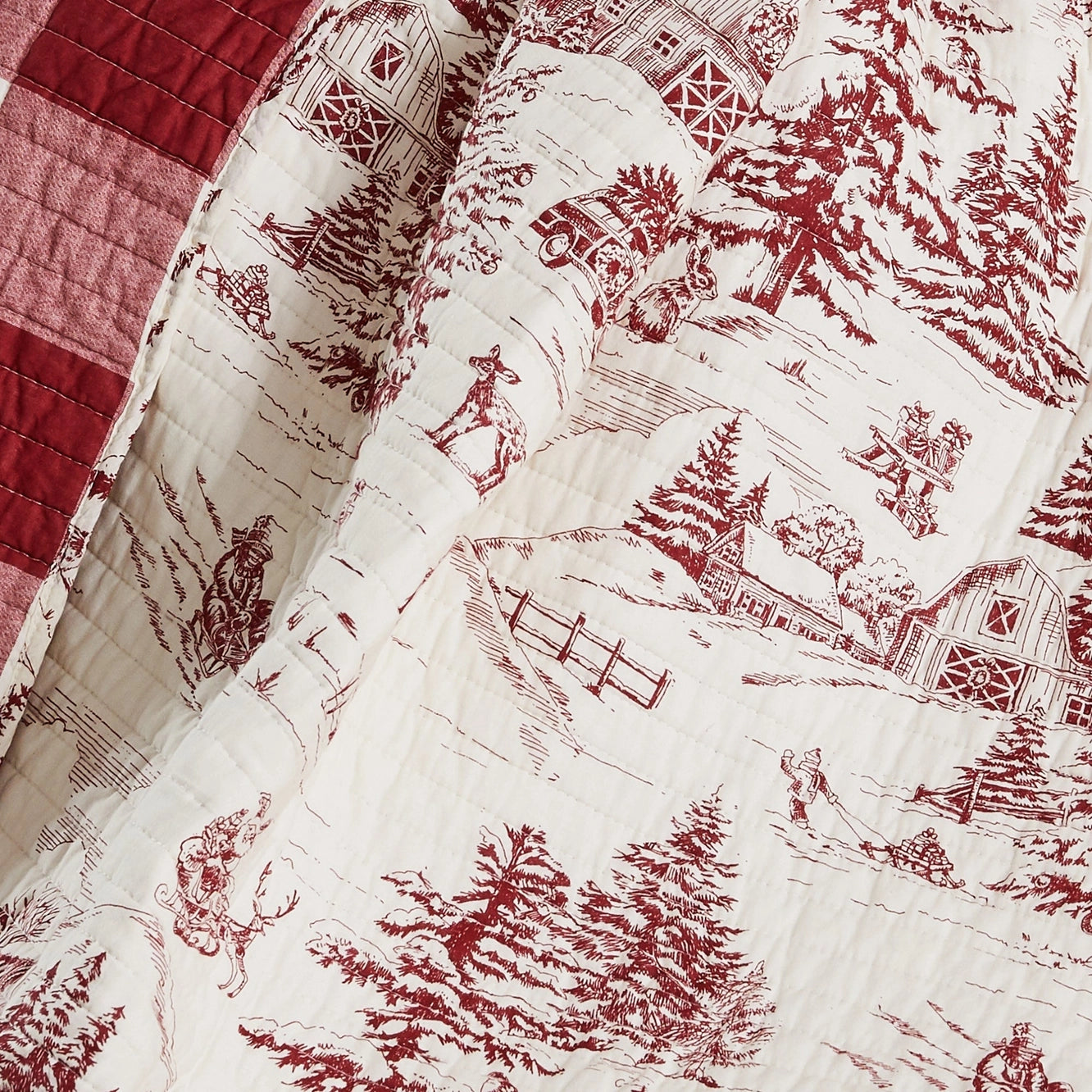 Winter Sleigh Ride Quilted Throw