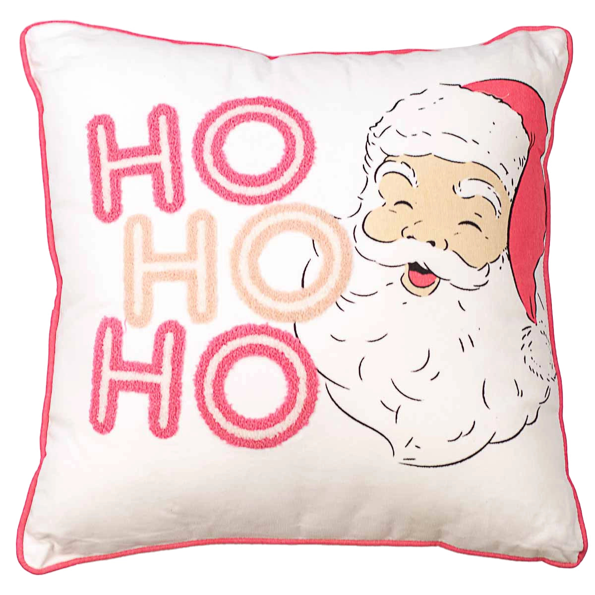 Hohoho pink Santa Pillow