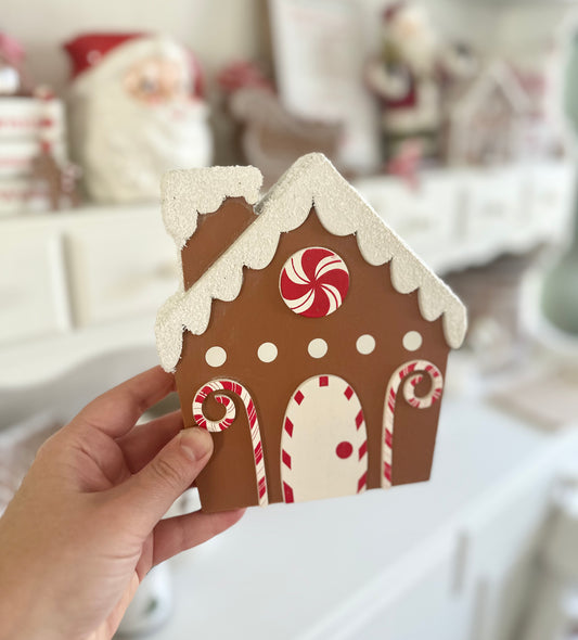 Wood Gingerbread house Decor