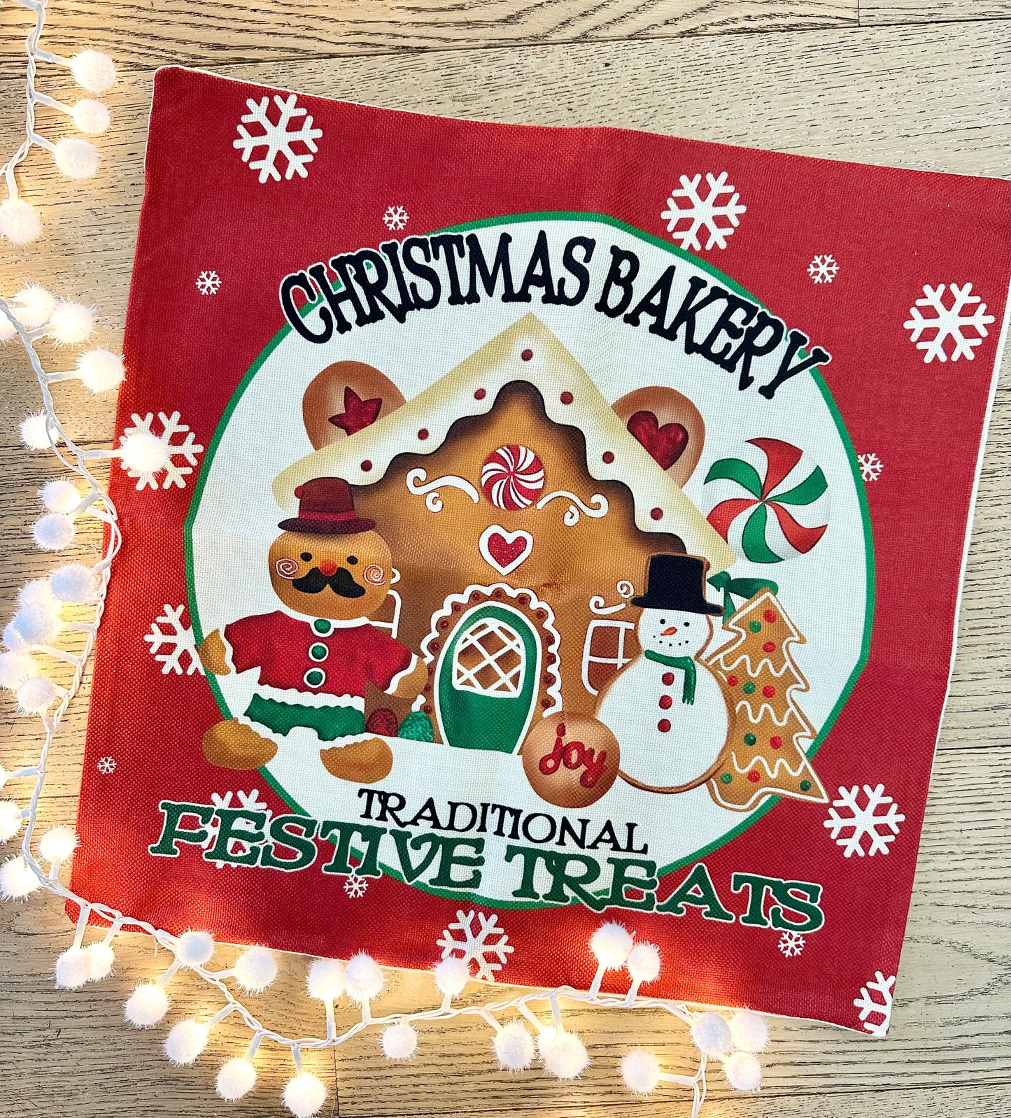 Traditional Festive Treats Gingerbread Cushion Cover