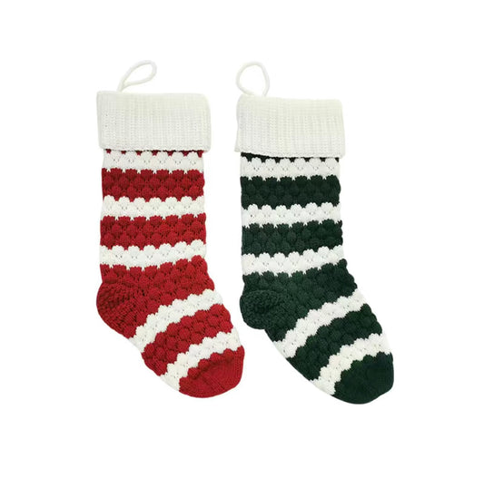 Cable Knit Christmas Stocking Assorted