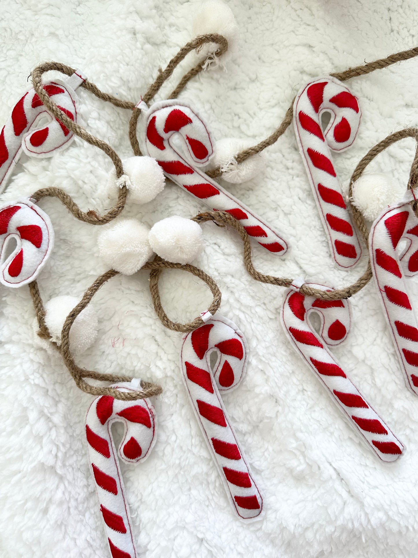 Candy Cane Felt Garland