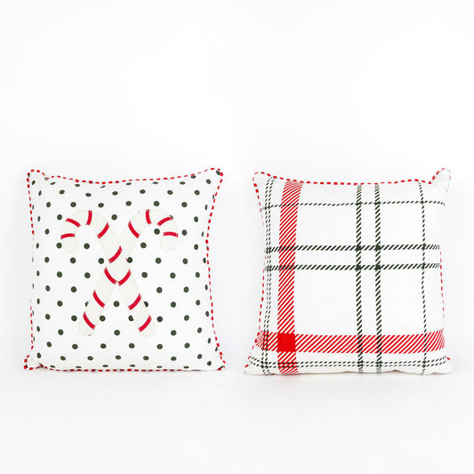 Candy Cane Christmas Cushion