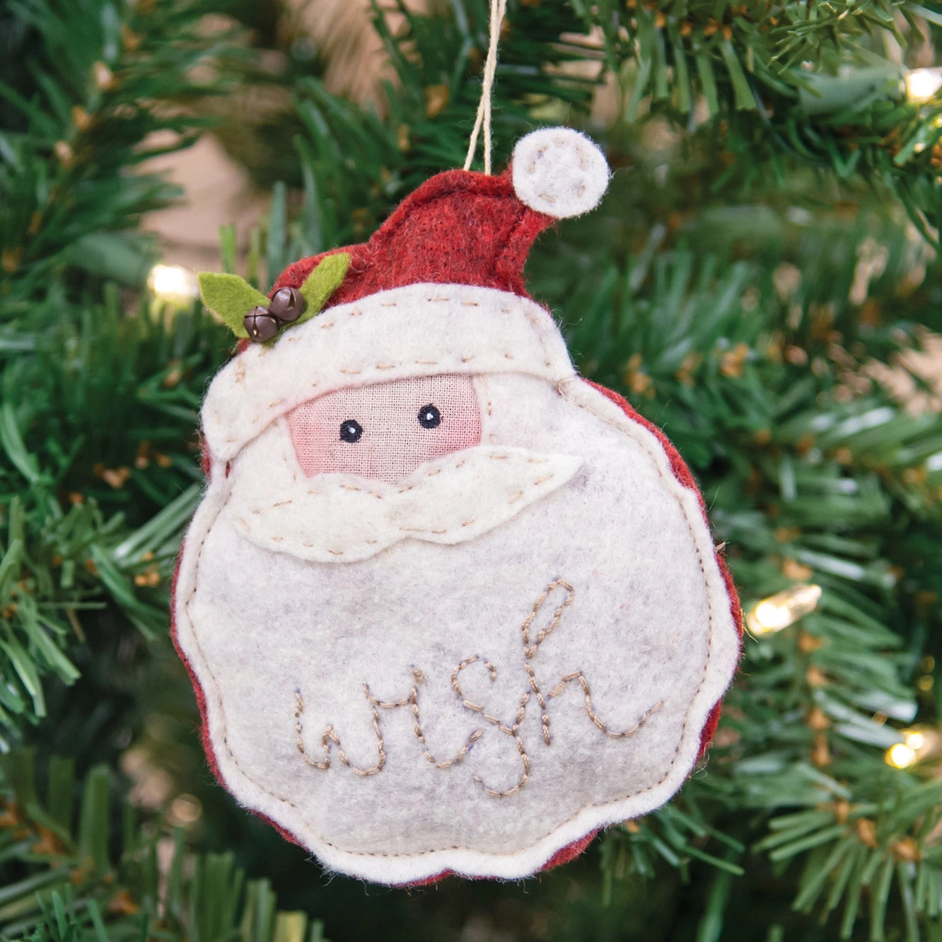 Felt Santa Wish Ornament