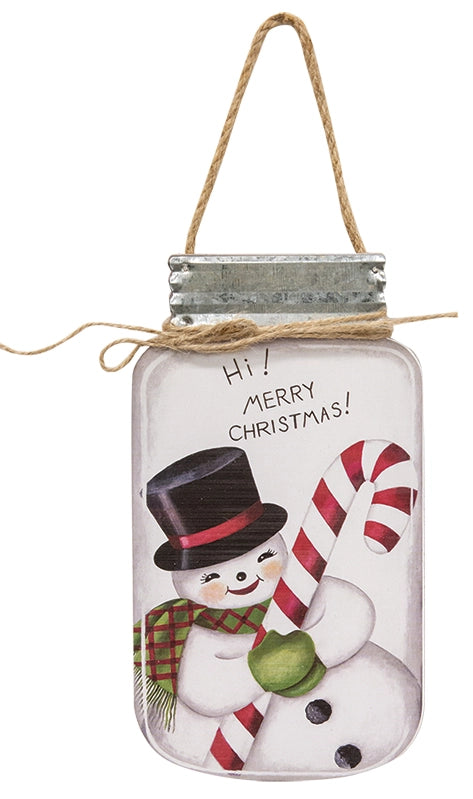 Mason Jar Christmas Hangers Assorted