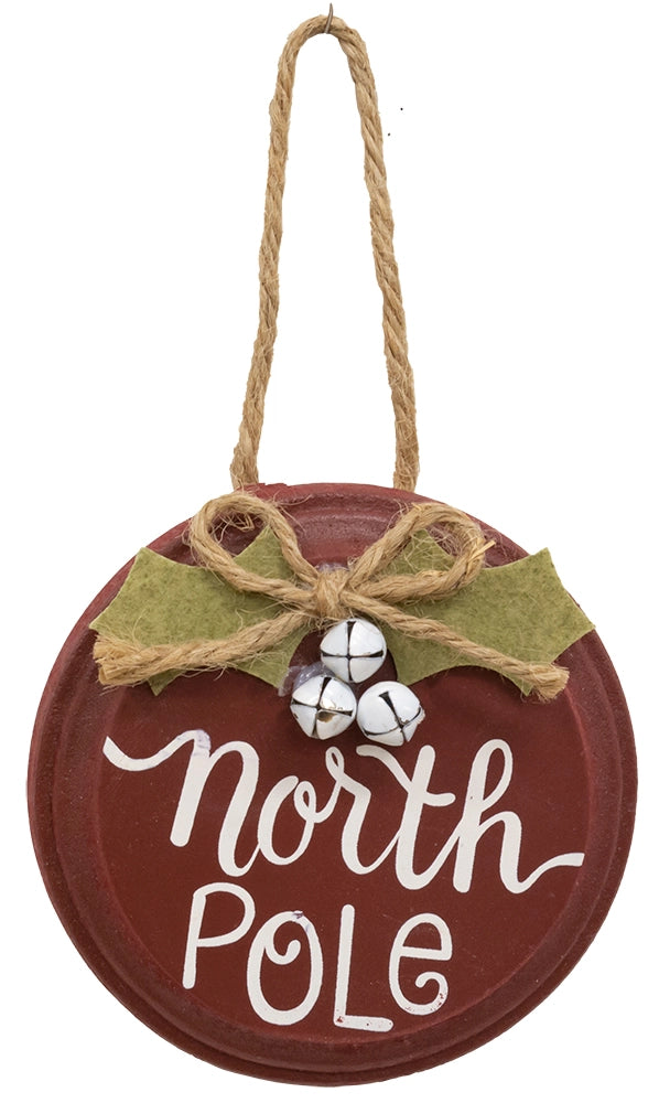 North Pole & Jingle Bell ornaments Assorted