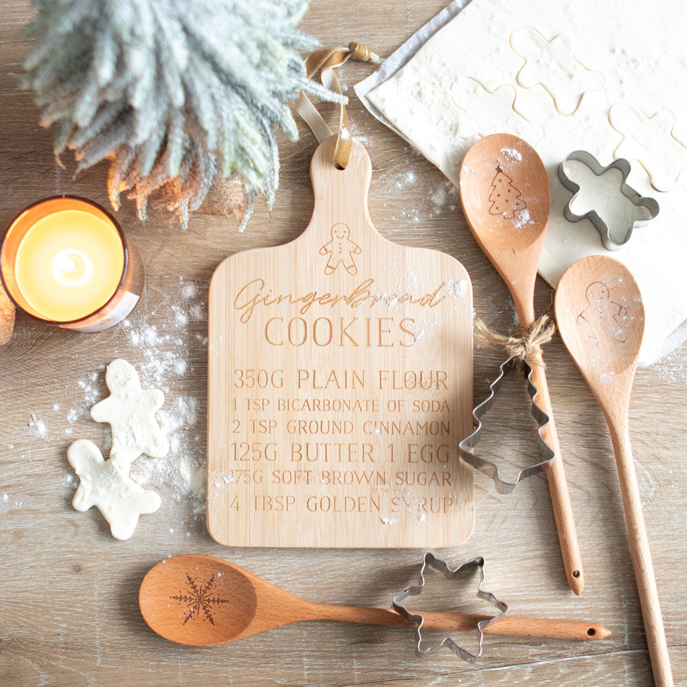 Gingerbread Cookies Wooden Serving Board