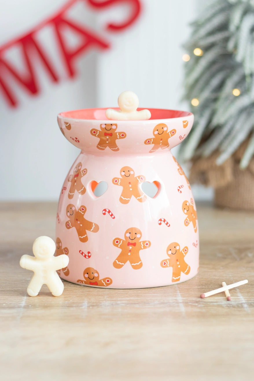 Pink Christmas Gingerbread Wax Melt Burner