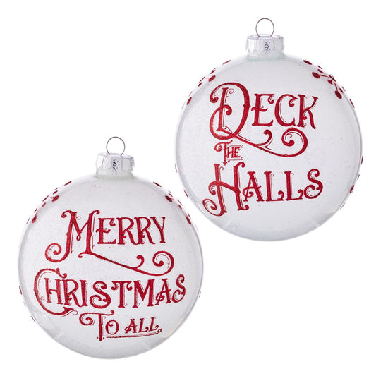 Holiday Message Bauble Assorted