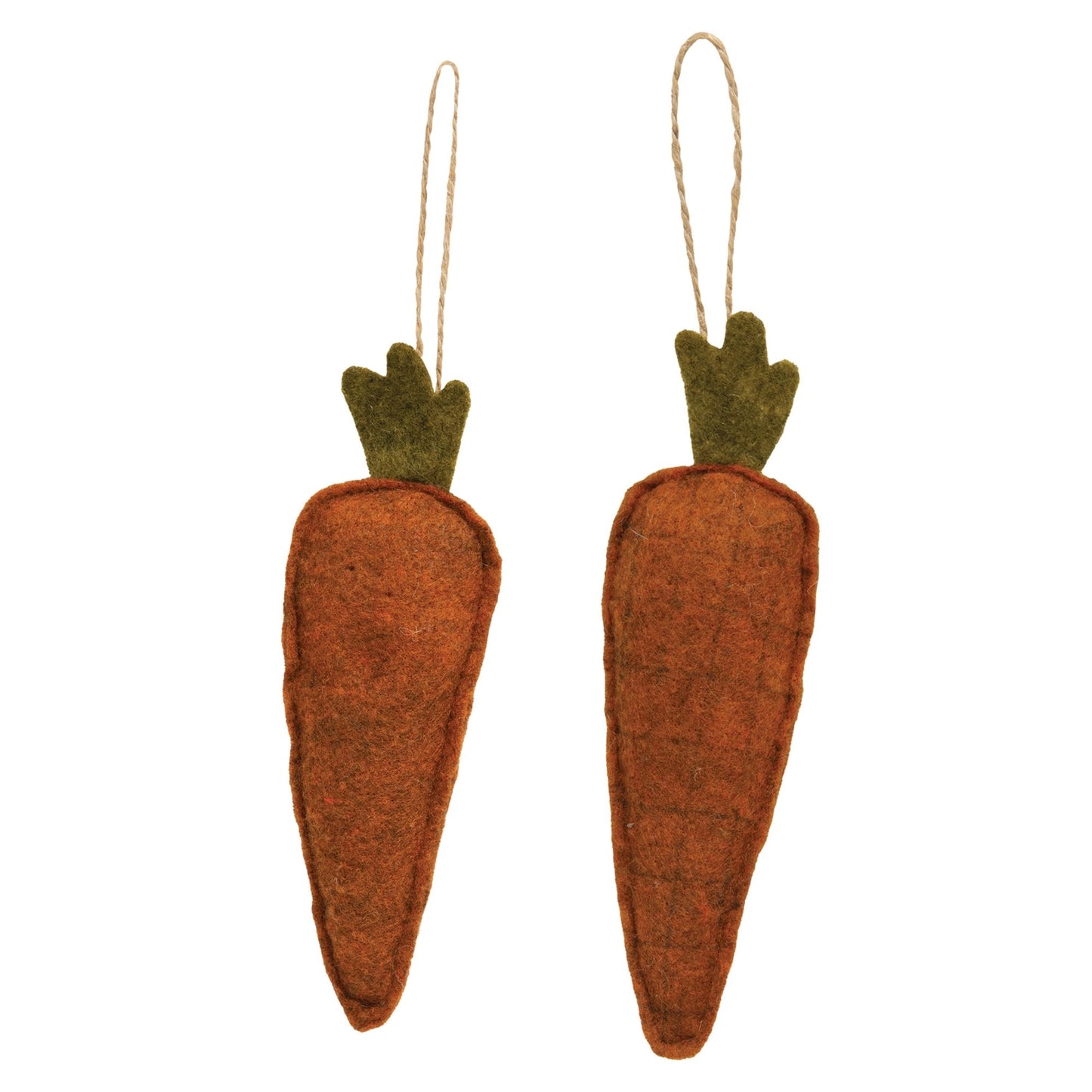 Primitive Fabric Carrot Hanging set of 2