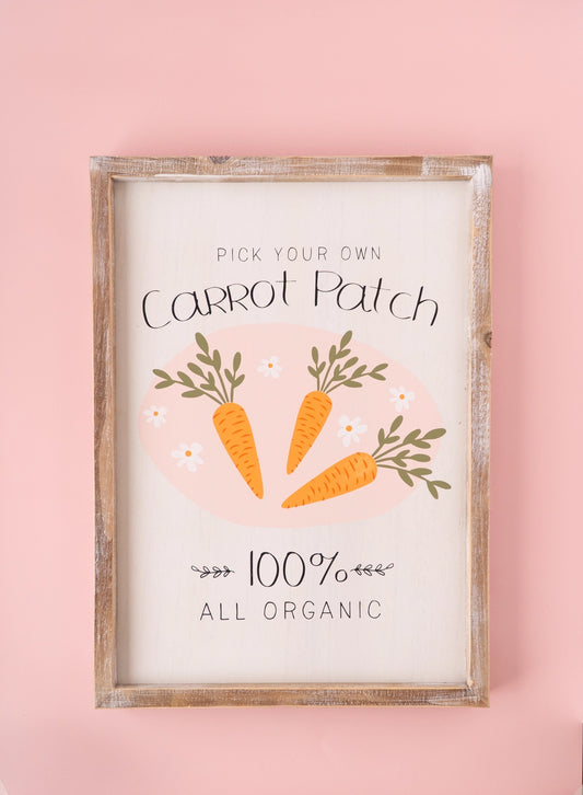 Easter Carrot Patch Reversible Framed Picture