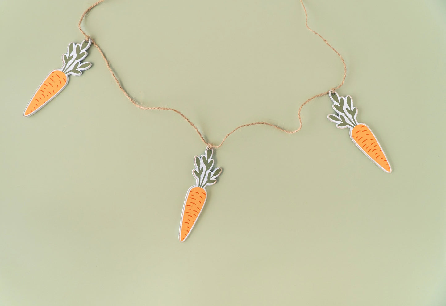 Wooden Carrot Garland