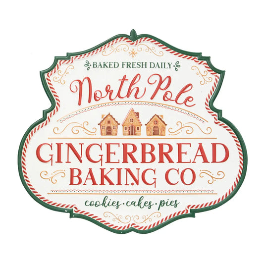 North Pole Gingerbread Baking Co. Metal Sign