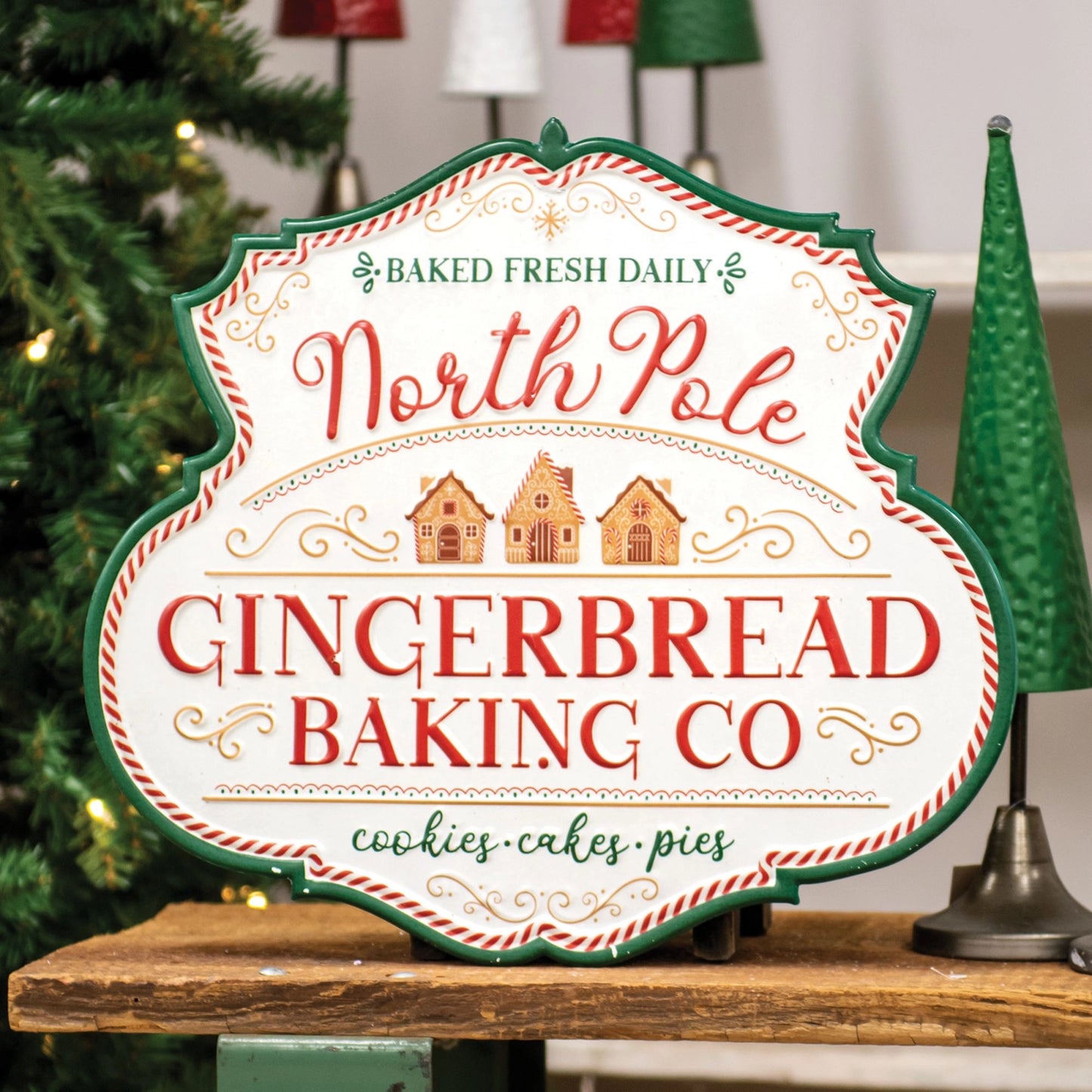 North Pole Gingerbread Baking Co. Metal Sign