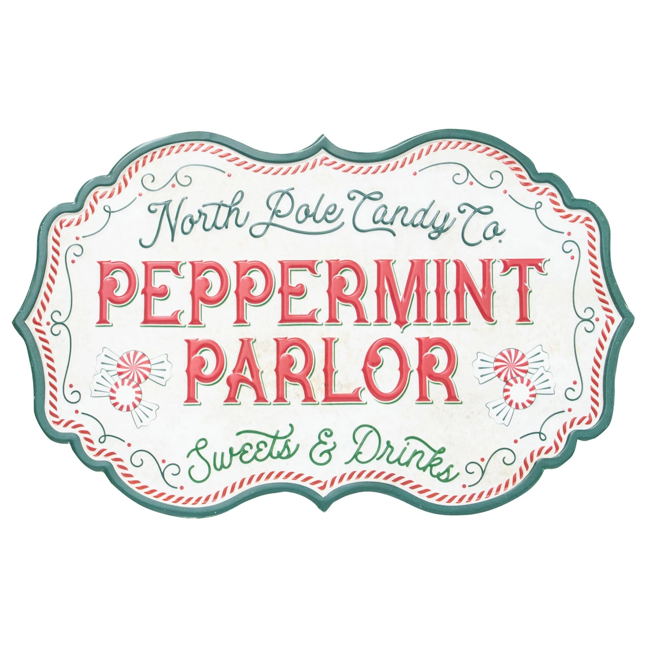 Peppermint Parlor Metal Sign