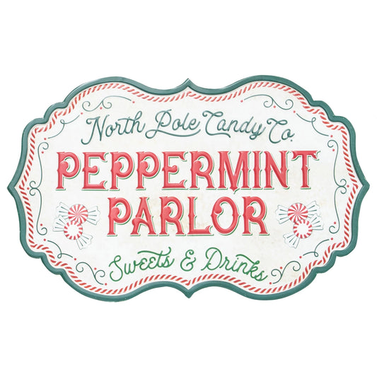 Peppermint Parlor Metal Sign